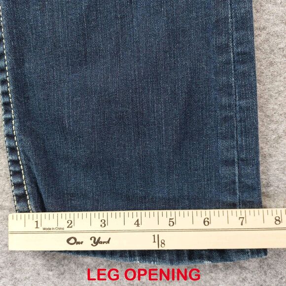 BKE Jeans Womens 29R Blue Sabrina Bootcut Stretch Denim Whiskered Faded Mid Rise - Picture 6 of 11